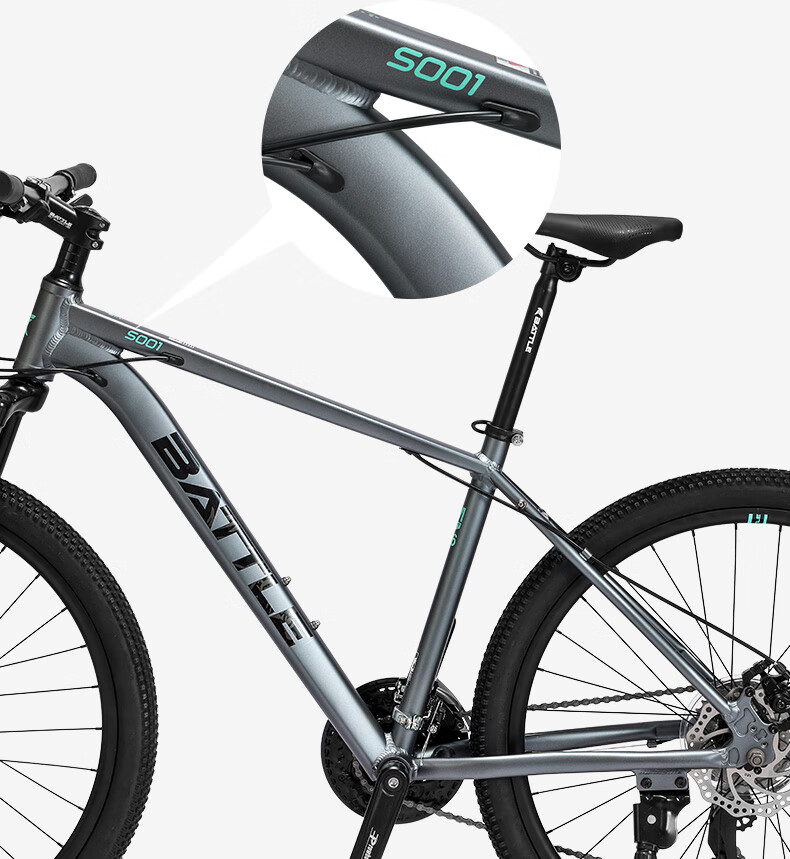 BATTLE Mountain Bike, 26-Inch, Shimano 24-Speed, Hydraulic Disc Brakes, for Men And Women, Adult And Student Use, City And Off-Road Bicycle 4