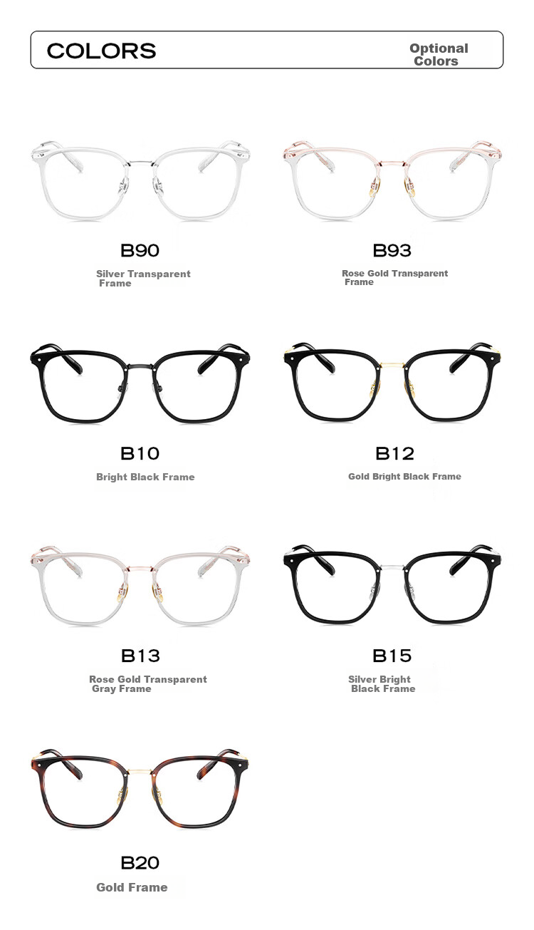 BOLON Glasses, Yang Zi's Style, Lightweight Titanium Frame, Myopia Optical Glasses for Men And Women, Gift, BT6011B90 7