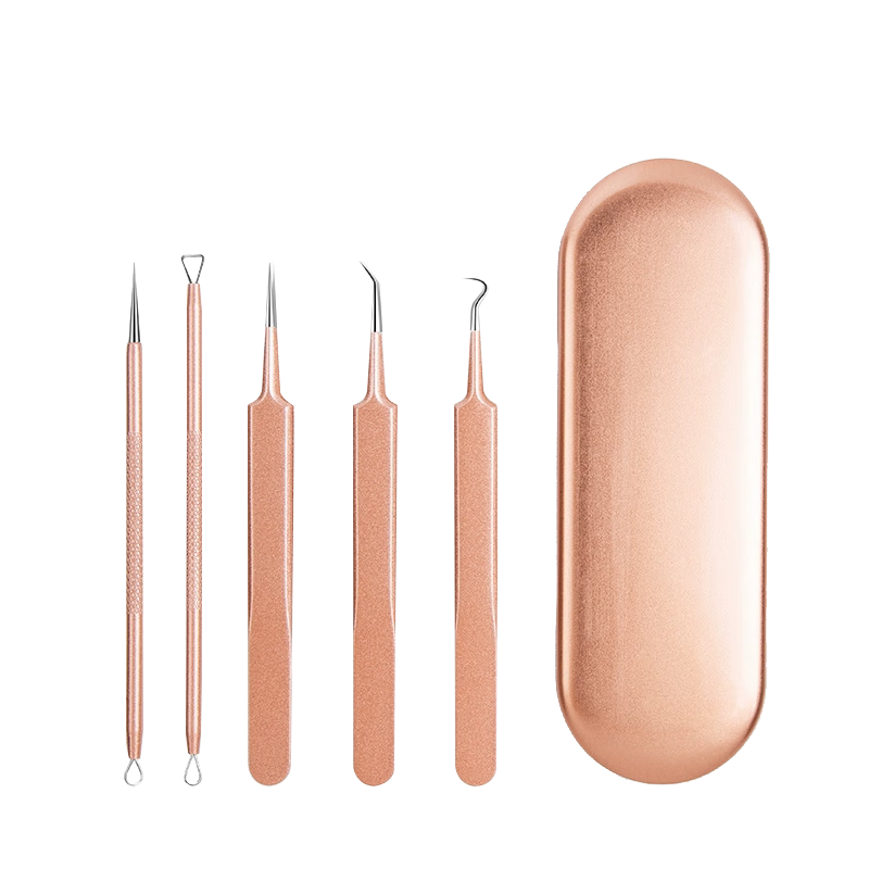 Haifeinuo Acne Needle Set with Tweezers for Blackhead Removal, Pimple Extraction Tool Kit, 5-Piece Set for Removing Dark Spots
