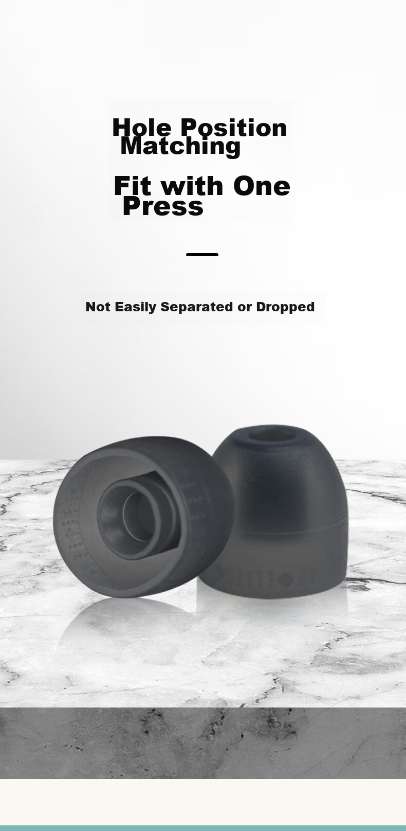 Masentek Ear Tips And Eartips for Sony WF-1000XM3/H800/WI Bluetooth Headphones, Silicone, Gray 8