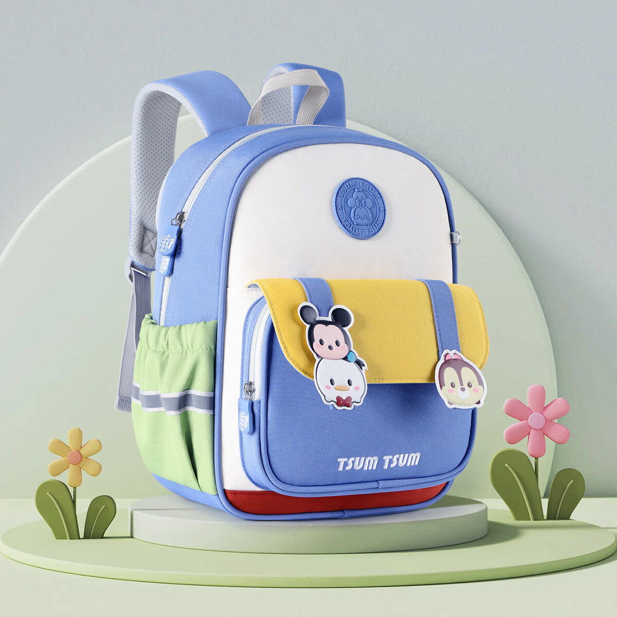 Disney Children's Backpack, Kindergarten Girl First Grade Strawberry Bear, Lightweight Cute Backpack for Boys And Girls, St80264 Blue
