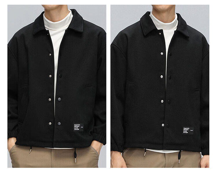 ROMON Men's Jacket, Spring And Autumn Casual Business Style, Youth Tobacco Jacket, Workwear Outerwear, Beige Color, Size 4XL 24