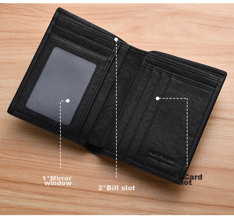 Hush Puppies Wallet for Men, Top-Grain Leather, Short Casual Simple Design, Gift Box Packaging, Birthday Present for Boyfriend 5