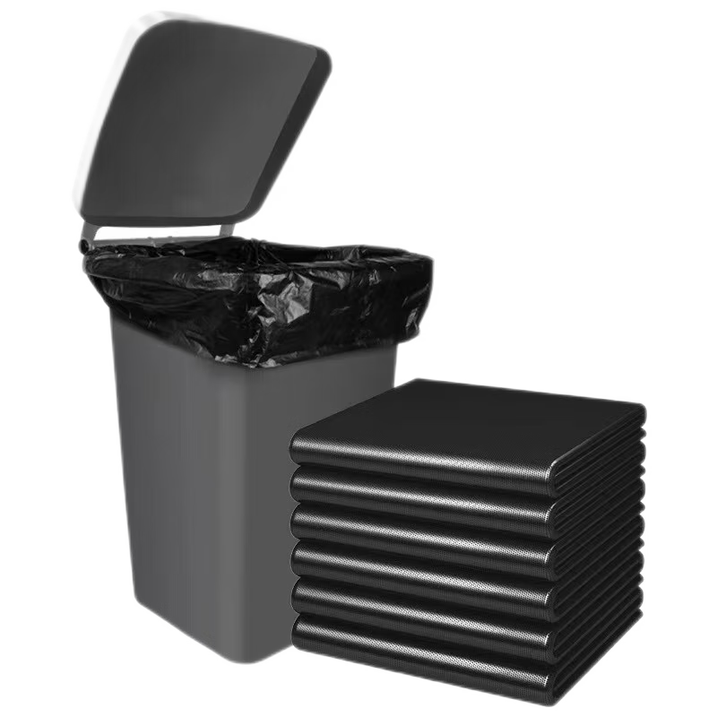 The To Buy Black Large Heavy-Duty Garbage Bags 70L Flat Mouth 80*90cm 50pcs Hotel Sanitation Property Trash Bags 4 Mil Thick