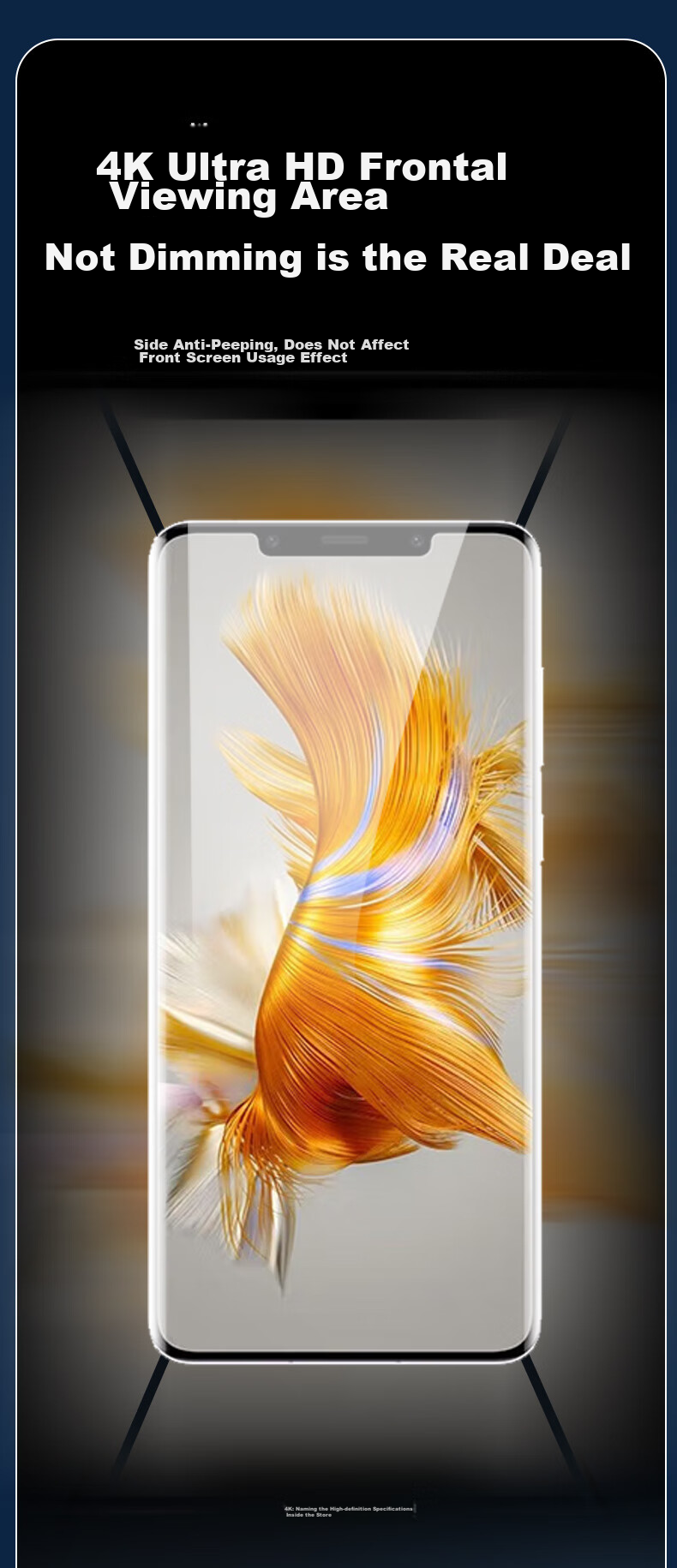 KOOLIFE Privacy Screen Protector for Huawei Mate50 Pro/Mate50 RS Porsche Design, Anti-Peeping Tempered Glass Film, Curved Full Coverage Ultra-Thin HD Protective Film for Mate50 Pro/Mate50 RS Porsche Design Smartphone 10