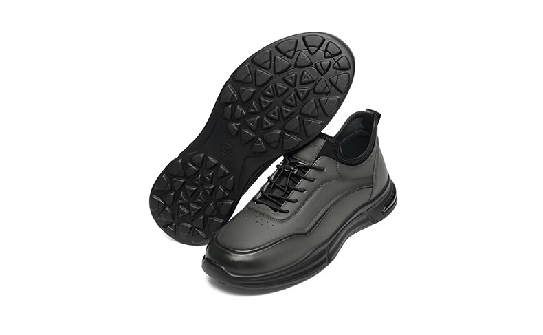 RED DRAGONFLY Men's Sports Leather Shoes, Spring And Autumn Casual Outdoor Shoes for Men, Trendy Single Shoes WTA34108 Black Size 41 4