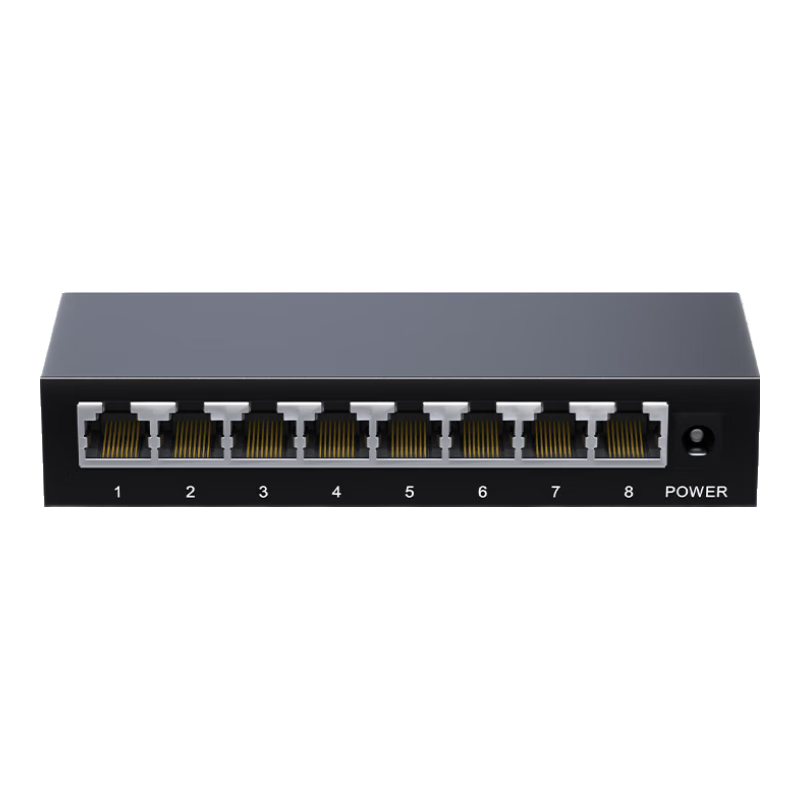 KeepLINK KP-9000 8-Port 100Mbps Switch, Enterprise-Grade, for Home And Dormitory Use, Security Monitoring Network Splitter, Flow Divider Switch / Unit