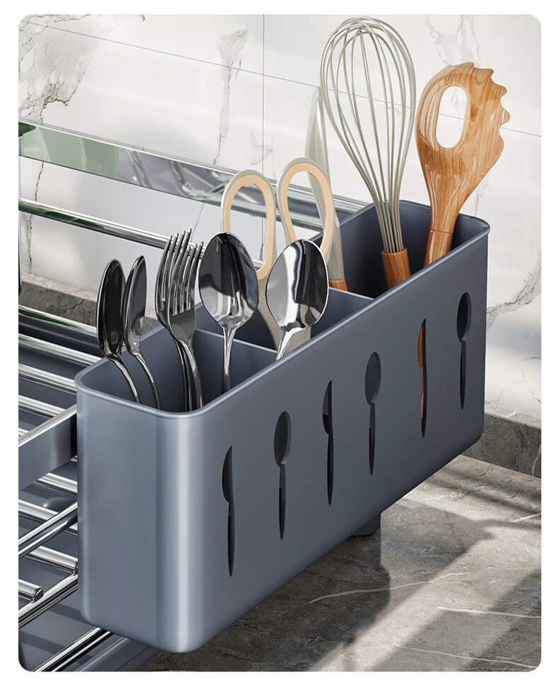 Shuaishi Kitchen Storage Rack, Draining Dish Rack, Bowl And Plate Drainer, Utensil Organizer Box, Dish Rack, Draining Shelf 10