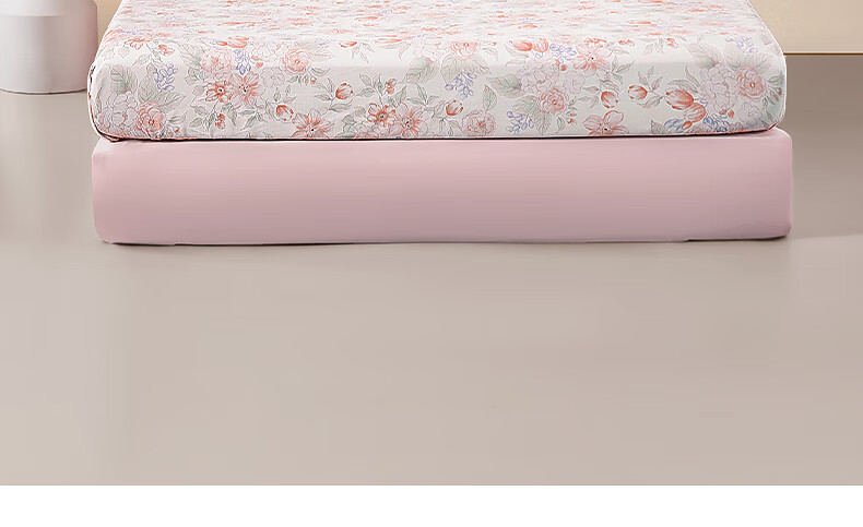Shuixingjiafang Cotton Fitted Sheet, 100% Long-Staple Cotton Sateen Dust Cover for Mattress Protector, 1.5x2 Meters 2