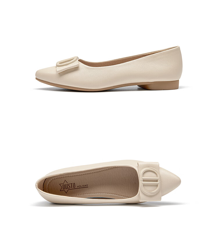 Dusto Pointed Toe Low-Cut Women's Flats, 2026 New Spring Style, Low Heel Flat Shoes, Loafers, Soft Sole, Commuter Women's Shoes 12