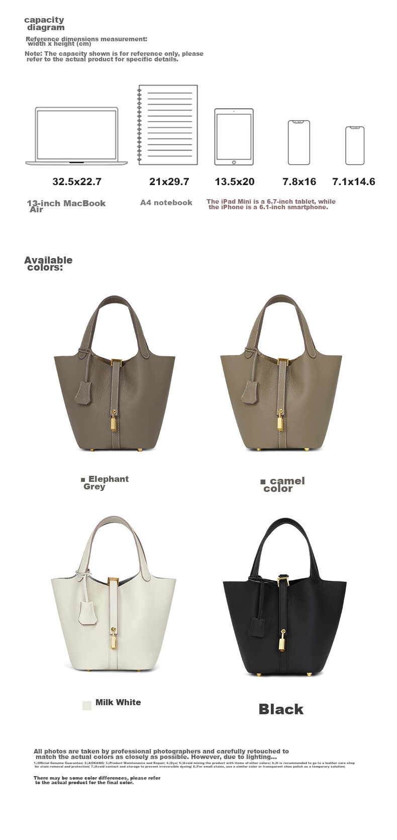 CASSILE Women's Handbag, Luxury Tote Bag with Large Capacity, Practical Water Bucket Bag, Perfect Gift for Wife on May 20th 9