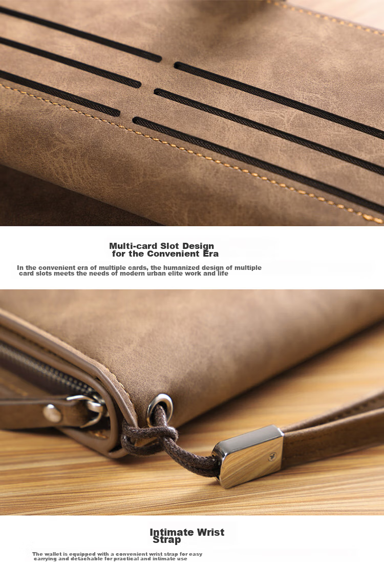 MashaLanti Men's Wallet, Long Style, Large Capacity, Leather Billfold, Handheld Multi-Card Slots, Coin Purse, All-In Design, Father's Day Gift 32