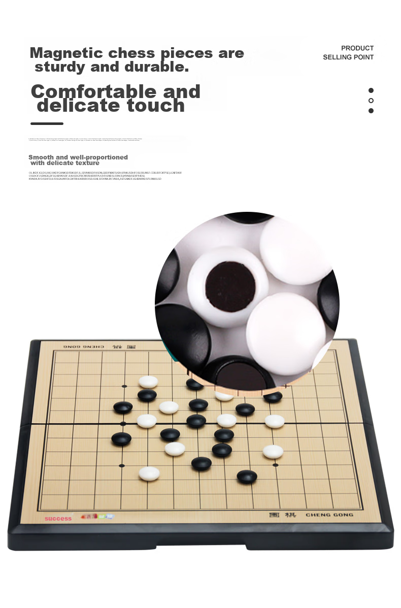 Chenggong Magnetic Go And Gomoku Small Size 13x13 Board Game Set for Children's Go, 4011 Back-To Camping Gift 2