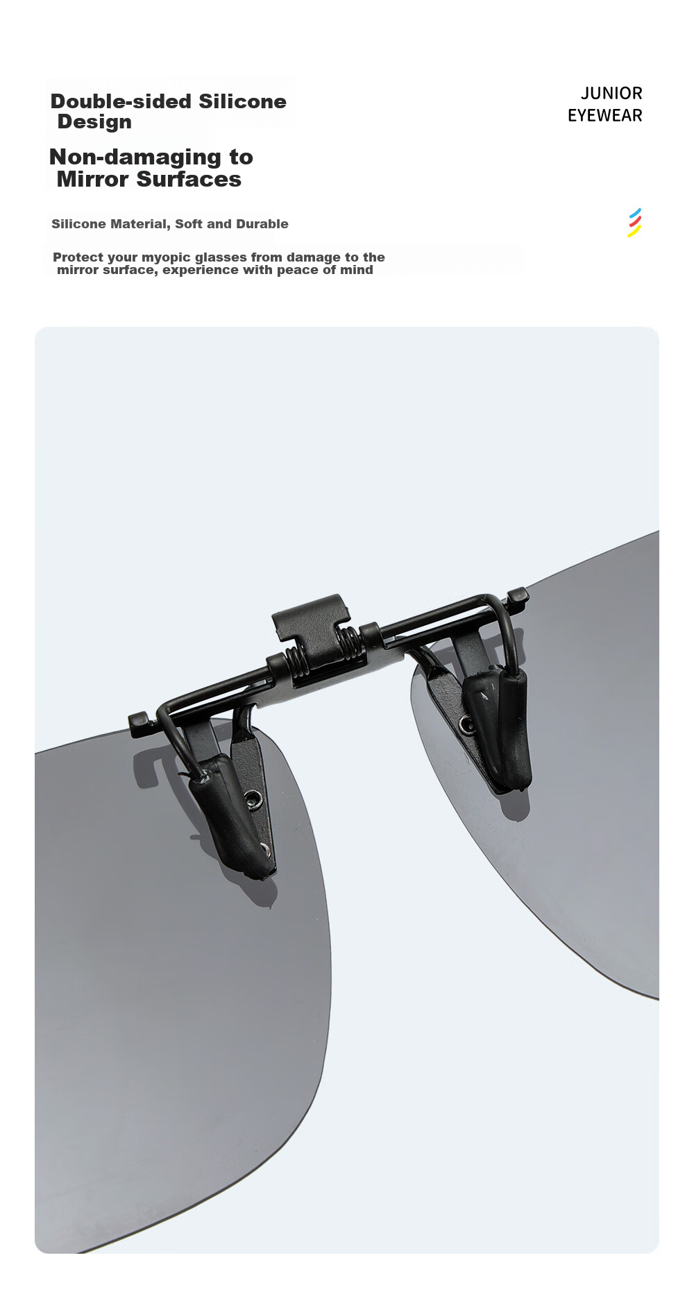 Wanpishu Polarized Sunglasses Clip-On for Nearsightedness, UV Protection, Anti-UV, Sun Protection, Outdoor Use for Me 6