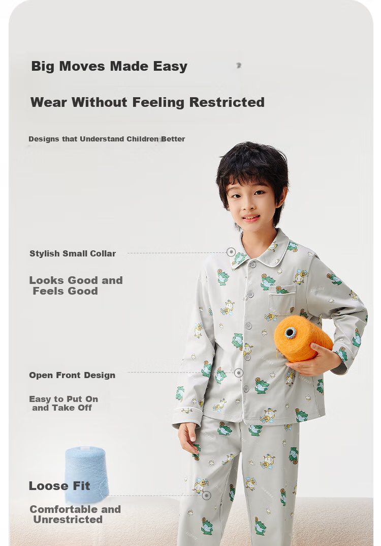 BALABALA Children's Pajama Set, Boys And Girls Spring Home Wear [Ninigogo IP] 208925171201 2