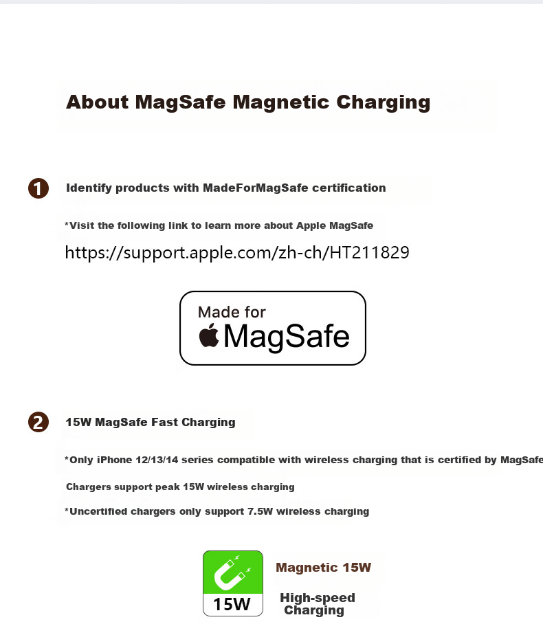 GDGO [Apple MFM Certified] 15W Apple Wireless Charger MagSafe Magnetic Stand Low Temperature Fast Charging MFI Licensed Compatible with IPhone 18/17/Air Earphones 1