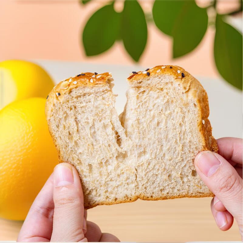 千焙屋 无蔗糖粗粮全麦吐司面包 早餐代餐主食健身轻食饱腹840g整箱点心