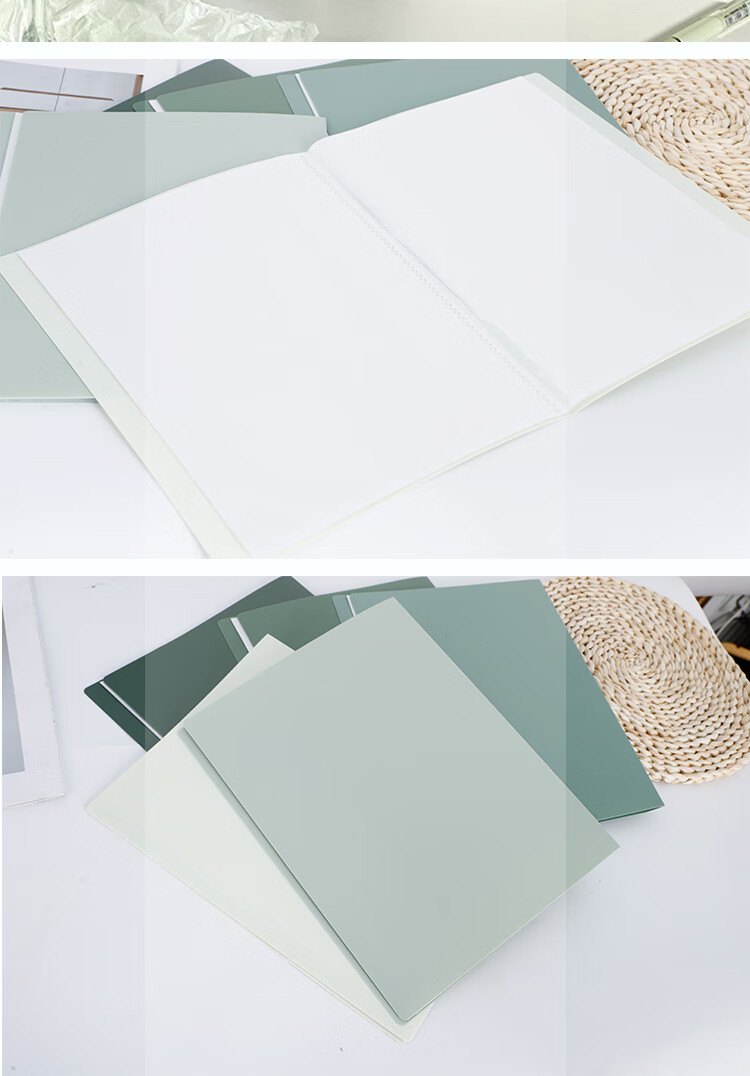 Yuhe A4/30-Page Gradient Color Document Folder, Large Capacity Transparent Insert Pages, Student Exam Paper Subject Organizer, Certificate And Art Collection Folder, Office Supplies, 4 Styles Available, 7018 8