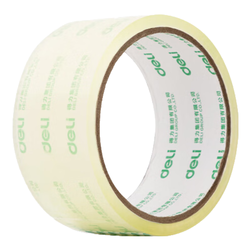 Deli High-Quality Transparent Yellow Packing Tape, 45mm*30y*50μm, Single Roll, Office Supplies, JD418