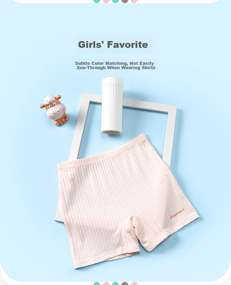 Jiusuiban Children's Safety Shorts, Girls' Spring And Summer 50s Modal High-Elastic Thin Anti-Chafing Boyshort Underwear, Girls' Leggings 6