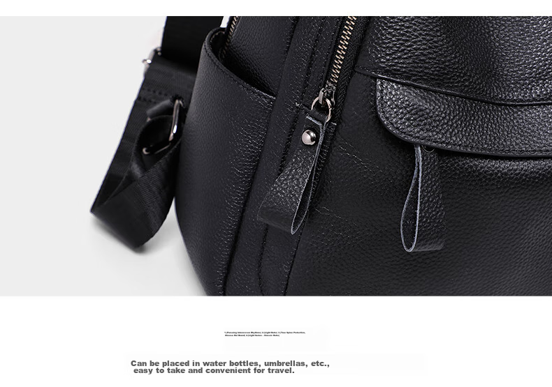 Aiqinghai Top-Grain Leather Backpack for Women, Large Capacity Fashionable Stylish Travel Bag with High Aesthetic Value, Birthday Gift 3