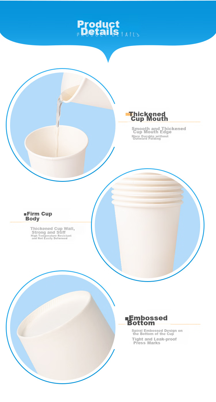 YOUAO Disposable Paper Cups, 1000 Pieces, 200ml Thick Eco-Friendly Cups in Box (10 Packs), Commercial Office Wholesale 7