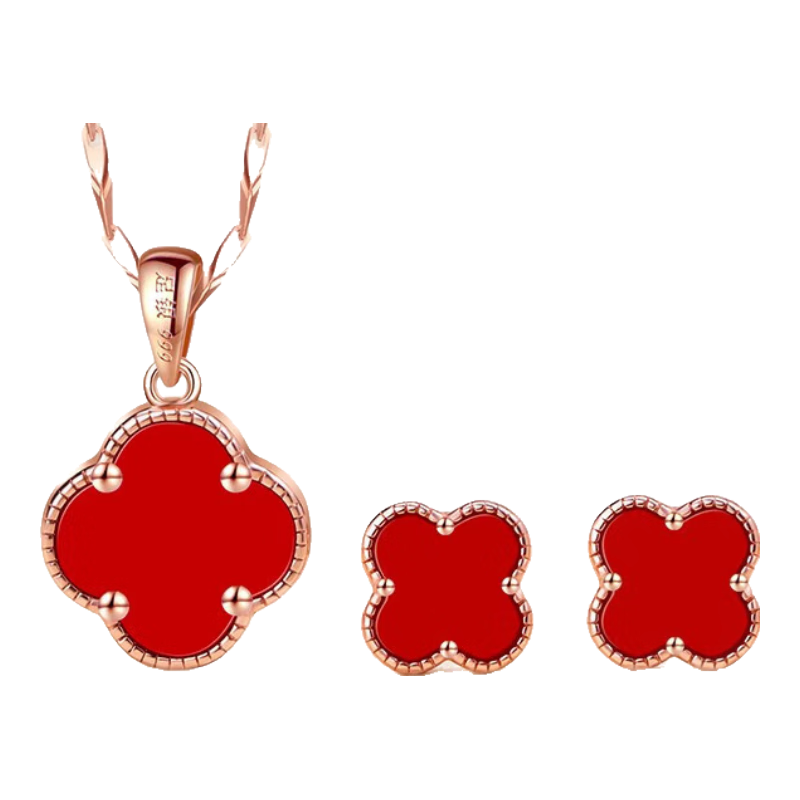 MANHE S999 Sterling Silver Four-Leaf Clover Stud Earrings for Women 2026 New Birthday Gift for Female Friends