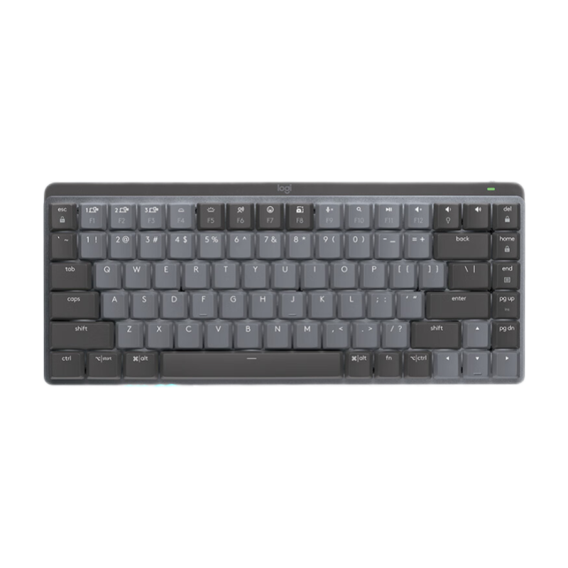 Logitech MX Mechanical Series, High-Performance Low-Noise Wireless Dual-Mode Mini Mechanical Keyboard, 84 Keys, Brevia Brown Switches