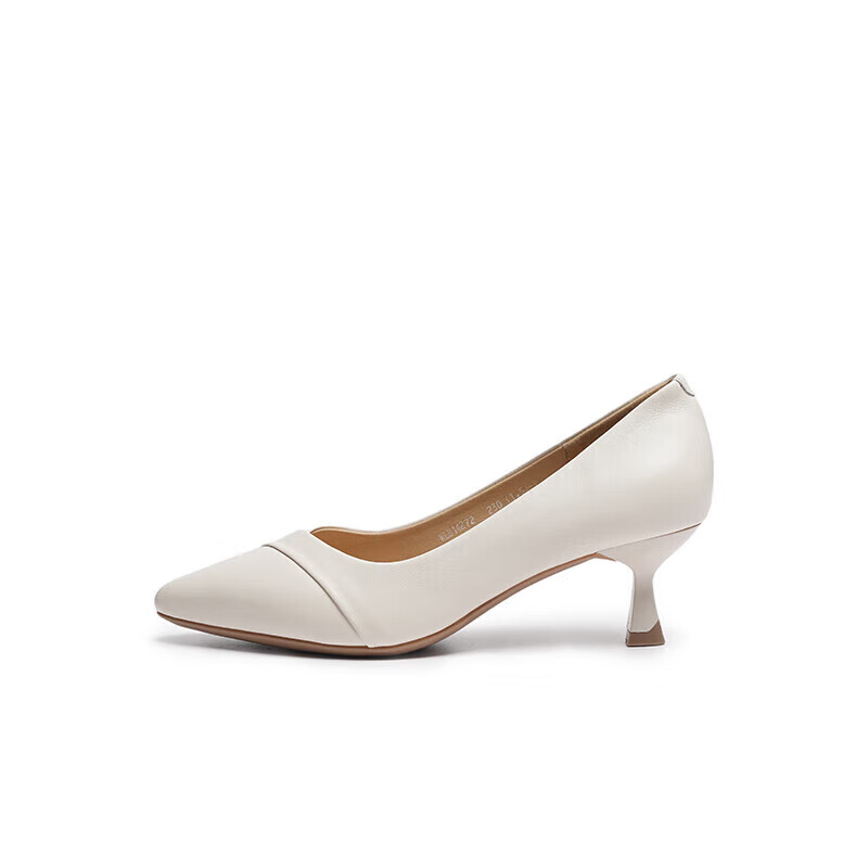 RED DRAGONFLY High Heels, Shallow Women's Spring And Autumn Work Shoes, Elegant Commuter Stilettos, Single Shoes WLB14272, Beige, Size 39