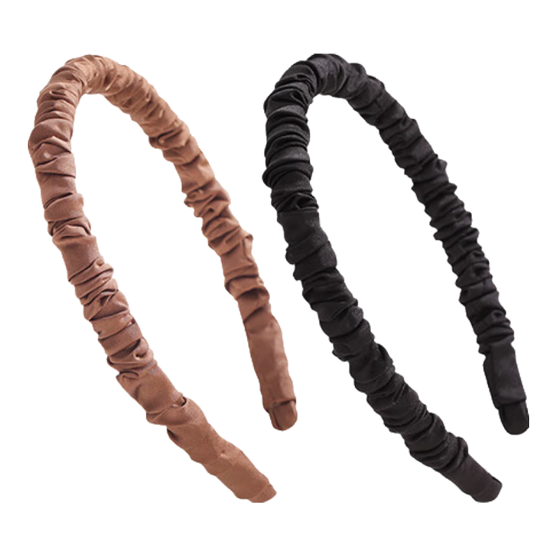CHIMERA 2 Pieces Elegant And Simple Pleated Headband for Women, Stylish Hair Accessory, Mid-Autumn Festival Gift