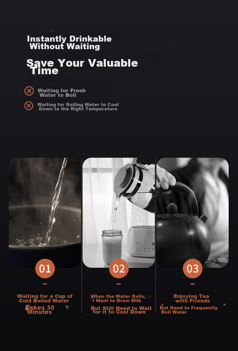 AUX High-End Yunche Series Wall-Mounted Water Dispenser, Newly Upgraded Knob Temperature Control UV Sterilization High-Power Self-Priming Rapid Heating Water Dispenser Purifier Companion YGX-2212W 9