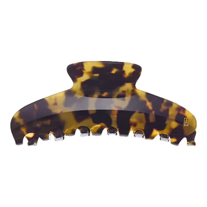 ALEXANDRE DE PARIS European-Style Hair Claw, Classic Shark Clip Hairpin, Mid-Autumn Festival Gift, 7706 W Tortoiseshell Color Large Size