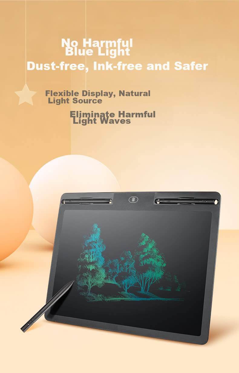Newsmy 28-Inch Colorful Rechargeable High-Brightness LCD Large Screen Electronic Whiteboard Writing Pad Children's Drawing Board Office Writing And Drawing Tablet for Boys And Girls, Children's Day Birthday Gift Black 9
