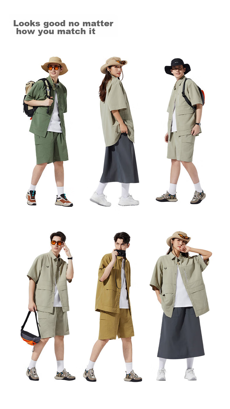 TECTOP Short-Sleeve Shirt, Outdoor Casual T-Shirt Top, Men's Lightweight Shirt, 2422267CS Men's Style, Olive Green, XL 7