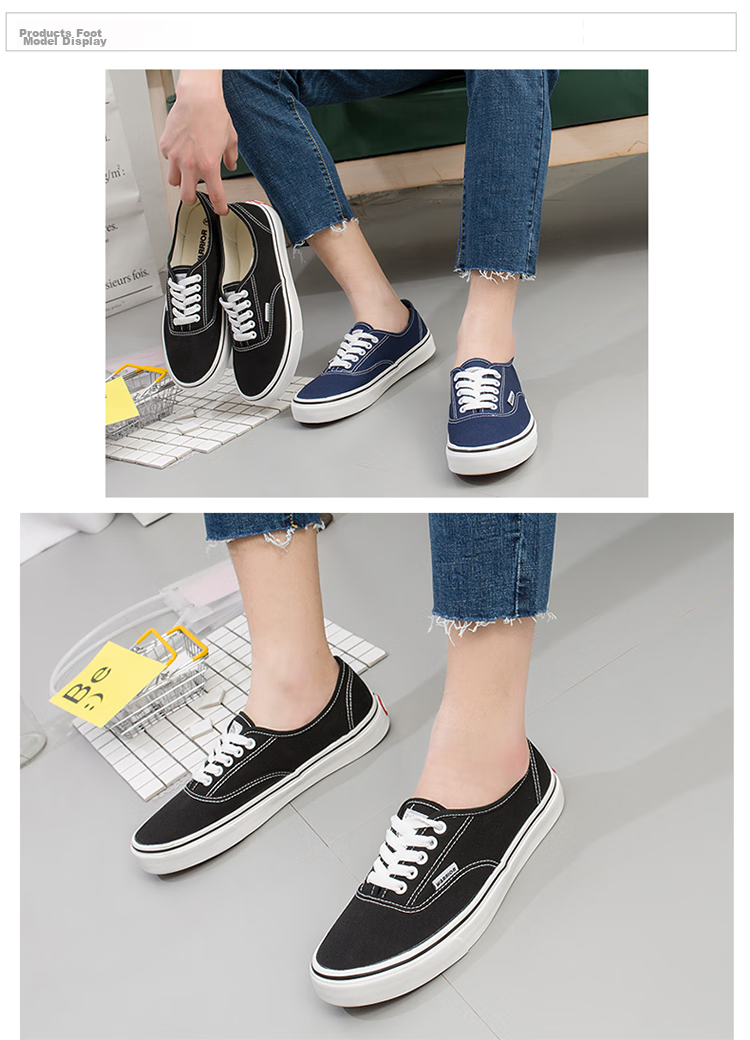 Warrior Women's Low-Top Canvas Shoes, Simple Versatile Casual Shoes, Couple's Fashionable Trendy Sneakers WXY-999 Black 37 7