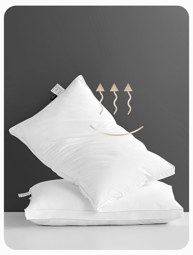 LUOLAI Home Textiles Pillow Core Hotel Star-Rated Antibacterial Anti-Mite Pillow Adult Pillow, Tech-Enhanced Cushioning Pillow, Low Pillow 8