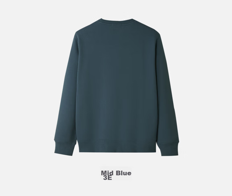 HLAHLA Men's Sweatshirt Mountain Series Embroidered Crew Neck Simple Long Sleeve 17