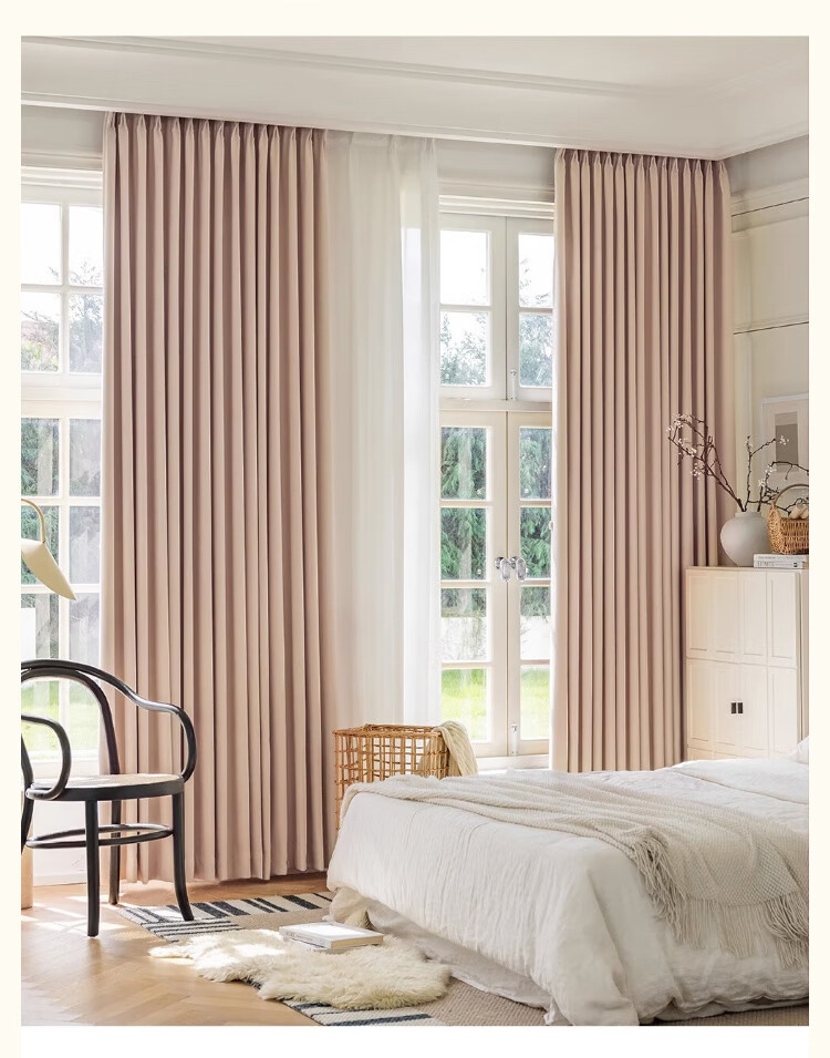Mihua High-Blackout Curtains Set for Living Room And Bedroom, Thickened Sun Protection, Hook-Back Velvet Fabric, Cream Velvet, 1.5*2.0 Meters 24