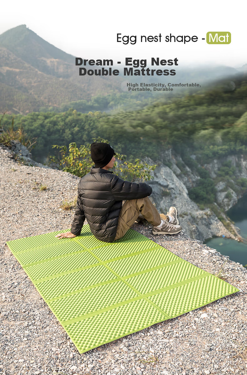 CAMEL Outdoor Moisture-Proof Mat, Tent Ground Pad, Camping Seat Cushion, Student Nap Mat, Foldable Egg Tray Mat, Silver Floor Mat 1
