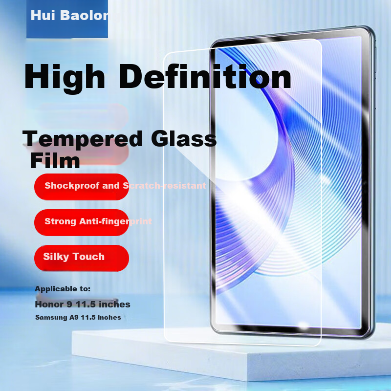HBOALG Tempered Glass Screen Protector for Honor X9, 2024 Model Tablet Film, 11-Inch Tablet Protective Film, HD Anti-Drop Anti-Fingerprint Full Screen Coverage Glass Film