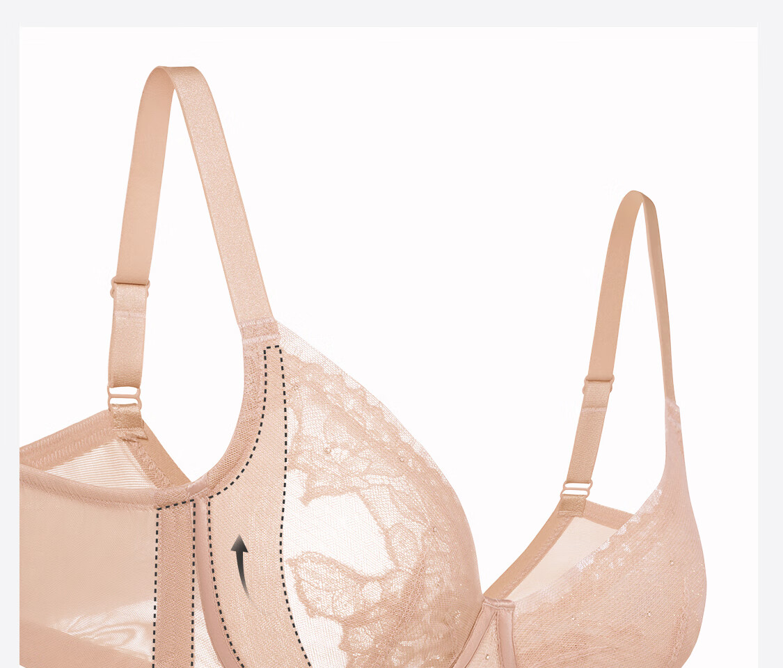 Aimer Women's Spring Summer Lightweight Breathable Mesh Sexy Lace Large Bust Minimizing Lingerie 9