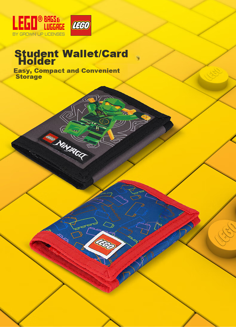 LEGO Card Holder, Children's Wallet, Fabric Folding Wallet, Student Bus Card Holder, 10103 Gift, Gree 4