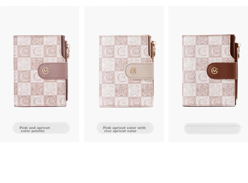 GOLF Wallet for Women, Fashionable Printed Design, Multi-Functional Card Holder And Coin Purse, Short Style Billfold 17
