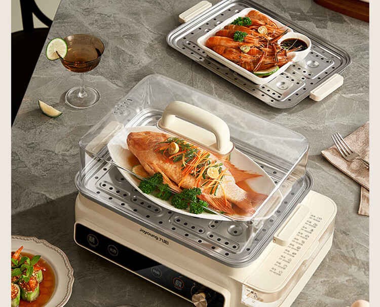 Joyoung Household 3-Layer Electric Steamer Pot, 24L Multifunctional Pot, Stainless Steel Steaming Plate, Breakfast Pot, DZ220HG-GZ578 11