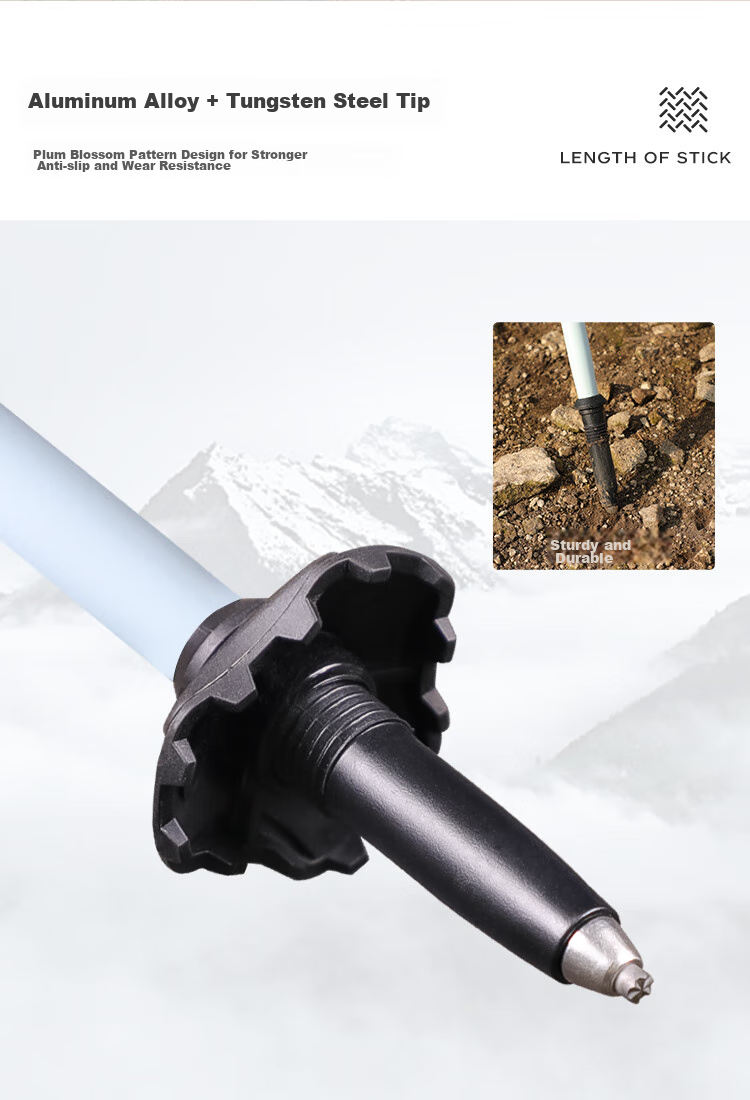 Pioneer Tianlangxing 9 Series Trekking Pole with Bent T-Handle, Carbon-Aluminum Alloy, Elderly Walking Stick, Dongfang Zhibai 19