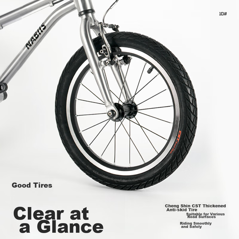 Nabiis那贝斯儿童自行车小孩3-6-7-8岁铝合金城市超轻便学生单车16寸绿