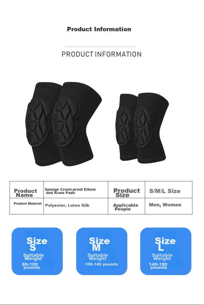 Chidong Tactical Knee And Elbow Pads for Men, Crawling Sports Running Military Training Joint Protection Thickened Set, 4 Pieces, Size S 3