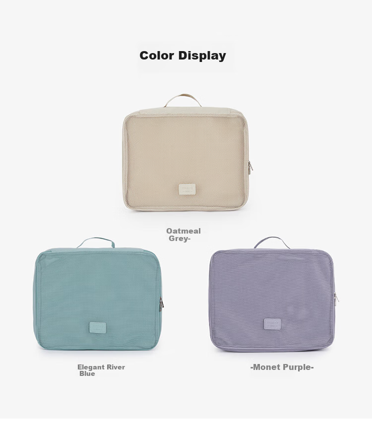 KALA·Y Travel Storage Bag, 21.6L Three-Piece Set, Luggage Bag, Large Capacity Travel Bag, CX0619 Monet Purple 11