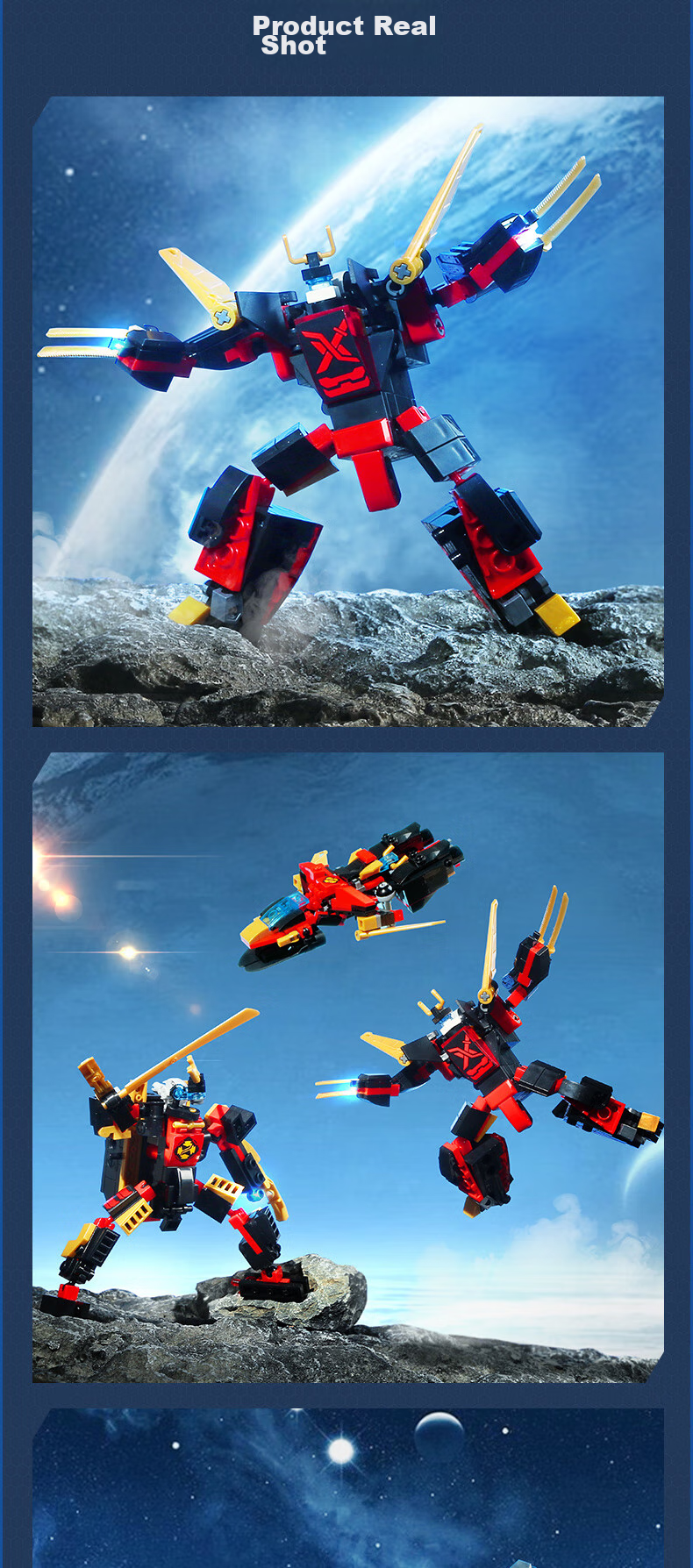ENLIGHTEN Building Blocks, Children's Assembly Toy, Transforming Robot Mecha, Birthday Gift for Boys Aged 6-12, Xingmeng Wushe 4