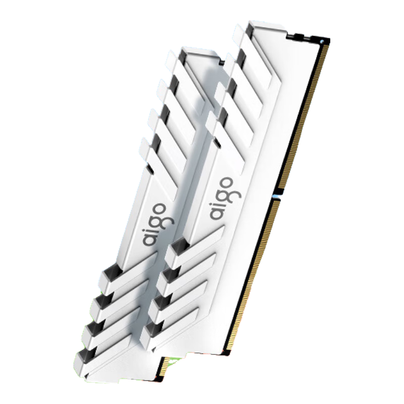 Aigo 16GB (8G×2) Kit, DDR4 3600 Desktop Memory Module, Hynix CJR Chips Heat Spreader, Chengying White C18 Deepseek Hardware